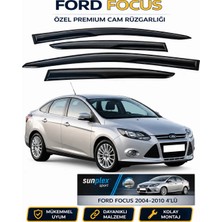 Sunplex Focus 2004-2010 Uyumlu Sport Style Cam Rüzgarlığı 4 Lü Takım Rüzgar Kesici Yağmur Önleyici