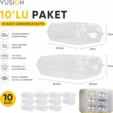 Vusign Vusıgn Açılır Kapaklı Şeffaf Ayakkabı Kutusu Ayakkabı Organizer 31.5X21X11 cm 10'lu Paket