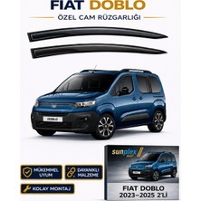 Sunplex Fiat Doblo 2023-2026 Sport Style Cam Rüzgarlığı Takım 2 Li Takım Rüzgar Kesici Yağmur Önleyici