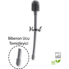 Vivart Silikon Fırça Matara Biberon Emzik Temizleyici Kavanoz Termos Suluk Yağ Şişe Temizleme Fırçası