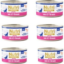 Nutri Feline Kitten Tavuklu ve Ton Balıklı Yavru Kedi Konservesi Pate Yaş Mama 6'lı Paket