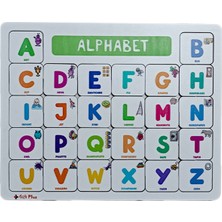 Empressco Renkli Alfabe Puzzle, Harfler ve Resimli Kelimeler Öğrenme Oyunu