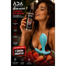 Ada Marketing Çilek Aromalı Kayganlaştırıcı Jel 150 ml ve Silikon Anal Plug Seti Su Geçirmez Mint Renk