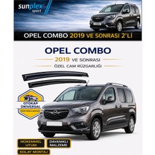 Sunplex Opel Combo 2019 -2026 Cam Rüzgarlığı Takım 2 Li Takım Rüzgar Kesici Yağmur Önleyici