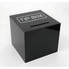 Arte Display Kare Tipbox - Bahşiş Kutusu Siyah - 14X14XH13CM