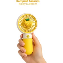 Empressco Mini Taşınabilir El Fanı, Güçlü Masa Vantilatörü, 15 cm Sarı