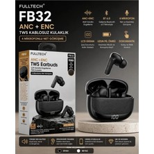 Fulltech Anc+Enc 4 Mikrofonlu Net Gürüşmeli Kablosuz Kulaklık Bt=6.0