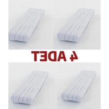 Bella Vista 4 Adet 0.80 cm Beyaz Bel Paça Don Lastiği Geniş Yassı Lastik 40 Metre