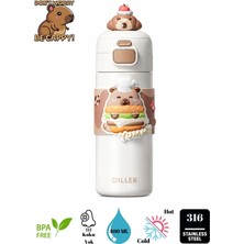 Diller Capybara Paslanmaz Çelik Termos  Tutma Saplı - 480 ml
