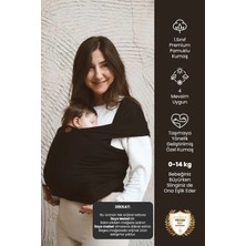 İlays Mabel Premium Esnek Wrap Sling Siyah( Babysling - Sling - Bebek Taşıma Şalı - Babywearing - Kanguru )