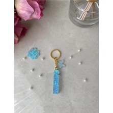 Bellinzona I Harf Vıp Turkuaz Sim-Glitter Charm&anahtarlık [ponpon Seçeneğiyle]