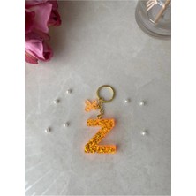 Bellinzona Z Harf Vıp Oranj Turuncu Sim-Glitter Charm&anahtarlık [ponpon Seçeneğiyle]