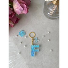 Bellinzona F Harf Vıp Turkuaz Sim-Glitter Charm&anahtarlık [ponpon Seçeneğiyle]