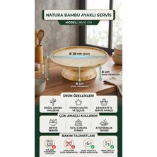 Natura Bambu Ayaklı Servis 28X10 cm