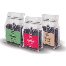 Vestron Afrika Kahveleri Paketi 3x250 g Etiyopya-Kenya-Ruanda|Single Origin|Orta Kavrum %100 Arabica