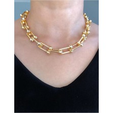 Bellinzona Kadın Blanca Tiffany Gold Zincir Kolye