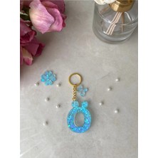 Bellinzona Ö Harf Vıp Turkuaz Sim-Glitter Charm&anahtarlık [ponpon Seçeneğiyle]