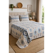 Sleep Garden Novaline Kapitoneli Modern Etnik Desen Yatak Örtüsü Seti