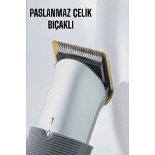 Bezos Mey Ithalat® 4 Taraklı Profesyonel Şarjlı Saç ve Sakal Kesme Tıraş Makinesi Seti