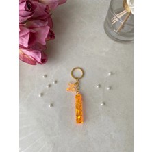 Bellinzona I Harf Vıp Oranj Turuncu Sim-Glitter Charm&anahtarlık [ponpon Seçeneğiyle]