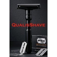 Qualis Q7 Ayarlanabilir Full Metal Manuel Tıraş Makinesi + 5 Adet Platinum Yaprak Jilet