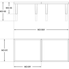 Bella Vista 75X180 cm Katlanır Kamp Masası, Ceviz Renk Seçenek