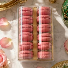 La Marmelato Güllü El Yapımı Fransız Makaronu 12'li Koruyucu Ambalaj