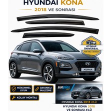 Sunplex Hyundai Kona 2018 Ve Sonrası Cam Rüzgarlığı Takım 4 Lü Takım Rüzgar Kesic Yağmur Önleyici