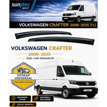 Sunplex Crafter 2006-2025 Uyumlu Cam Rüzgarlığı Takım 2 Li Takım Rüzgar Kesici Yağmur Önleyici