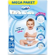 Bezos Mey Ithalat® Mega Paket Bebek Bezi 4 Beden 7-14 kg 128 Adet