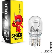 Seger Ampul W21/5W 12V 21/5W W3X16Q T20 B. Dipsiz Standart Yenileme