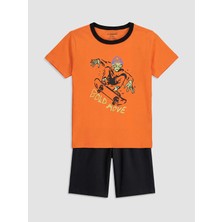 Lc Waikiki Yeni Sezon Baskılı Erkek Çocuk Şortlu Pijama Takımı