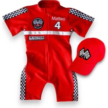 Mum Design Gifts Kırmızı Yarışçı Kostümü-Tulumu
