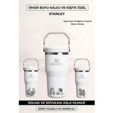 Stanley Kişiye Özel The Iceflow Flip Straw 2.0 Tumbler 0.6l / 20OZ Outdoor Matara Suluk 10-12044-052 Beyaz