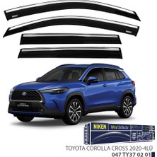 Niken Toyota Corolla Cross 2020 Kromlu Cam Rüzgarlığı 4'lü