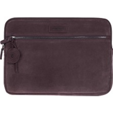 BloominBag Burgundy Still Hakiki Süet Deri 15-16 Inç Macbook/laptop Kılıfı