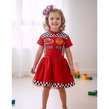 Mum Design Gifts Hızlı Araba Yarışçı Kırmızı Elbise