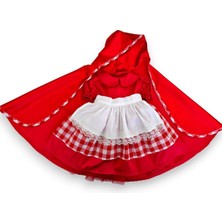 Mum Design Gifts Kişiye Özel İsimli Kırmızı Başlıklı Kız Kostümü - Çocuk Masal Kostümü - Doğum Günü ve Fotoğraf Çekimi