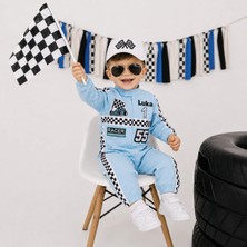 Mum Design Gifts Açık Mavi - Yarışçı Kostümü Şortlu