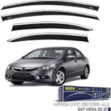 Niken Honda Civic 2007-2011 Kromlu Cam Rüzgarlığı 4'lü