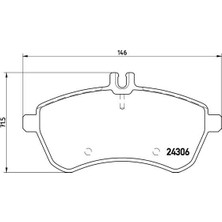 Brembo Fren Balatası On Mercedes W204 S204 C204 C218 W212 S212 C207 A207 R172