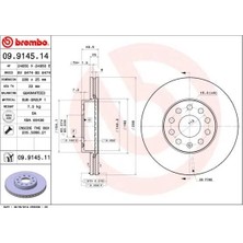 Brembo Fren Diski Ön Vw Caddy-Passat-Golf 5/6/7- Skoda Octavıa Ford Connect 23> Çap: 288MM. Kalınlık: 25MM Delik: 9