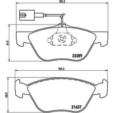 Brembo Fren Balatası Alfa Romeo 145 930 07/94-01/01-Alfa Romeo 146 930 12/94-10/01-Alfa Romeo 147 937