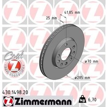 Zimmermann Ön Fren Aynası Vectra C 02> Sıgnum 03> Saab 9.3 02> Croma 05> 285X25X5DLXHAVALI 46844071-51819733