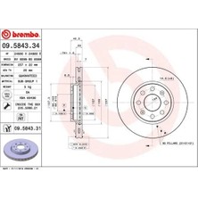Brembo Ön Fren Aynası Corsa D 07> Corsa E 14> Adam 13> Fıat Punto Evo 09> Grande Punto 05> 257X22X4DL Hava Lı