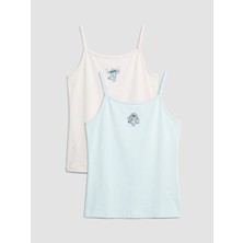 Lc Waikiki Yeni Sezon Stitch Baskılı Ip Askılı Kız Çocuk Atlet 2'li