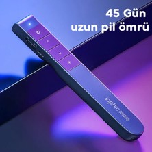 Akıllı Durak Inphic Pl1 Projeksiyon Multimedya Sunum Şarjlı Kırmızı Lazerli Uzaktan KUMANDA-(5775)