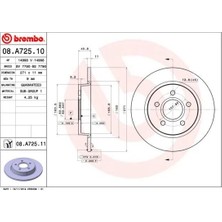 Brembo Arka Fren Dısk Aynası Focus Iıı 11>17 271X11X63.5X41X5DL