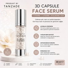 Produkt By Tanzade 3D Capsule Face Serum 30 ml | Hyaluronic Acid, C Vitamini ve E Vitamini | Nemlendirici Yüz Serumu