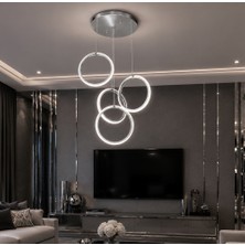 TT339-3+1-FULLKR Tt Aydınlatma Nexus Modeli 20 Lik Halka 4 Lü LED Avize